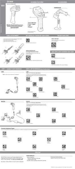 ZS3608 QUICKSTART Mobile Hand-Held Scanners