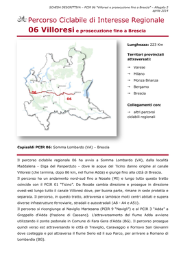 Percorso Ciclabile Di Interesse Regionale 06 Villoresi E Prosecuzione Fino a Brescia