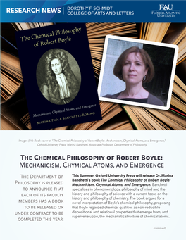 The Chemical Philosophy of Robert Boyle: Mechanicism, Chymical