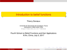 Introduction to Belief Functions