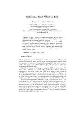 Differential Fault Attack On