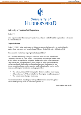 University of Huddersfield Repository