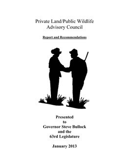 Private Land/Public Wildlife Advisory Council