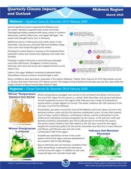 Regional Climate Quarterly for the Midwest