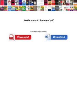 Nokia Lumia 625 Manual Pdf