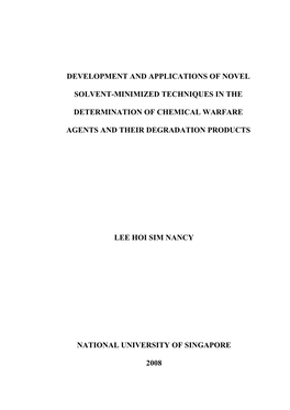 Development and Applications of Novel