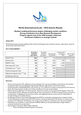 2016 Interim Results