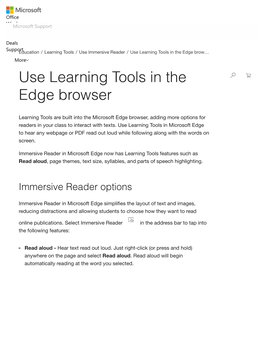 Read Aloud in the Edge Browser