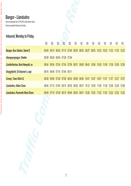 Bangor - Llandudno Service Operates from 27/01/2019 Until Further Notice Service Operates Monday to Sunday
