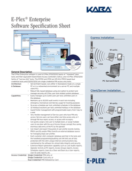 E-Plex® Enterprise Software Specification Sheet