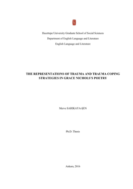 The Representations of Trauma and Trauma Coping Strategies in Grace Nichols’S Poetry