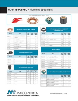 PL-0115-PLSPEC • Plumbing Specialities