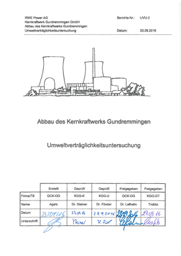 Abbau Des Kernkraftwerks Gundremmingen