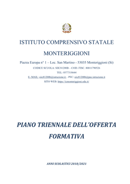 Piano Triennale Dell'offerta Formativa