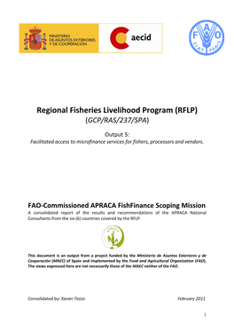 Regional Fisheries Livelihood Program (RFLP) (GCP/RAS/237/SPA)