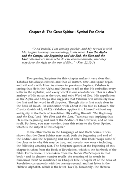 Chapter 6: the Great Sphinx - Symbol for Christ