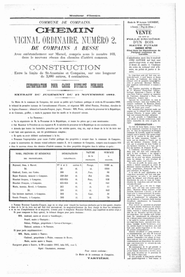 CONSTRUCTION Soire, Au Palais De Justice À Is- Entre La Limite De St-Anastaise Et Compains, Sur Une Longueur Soire