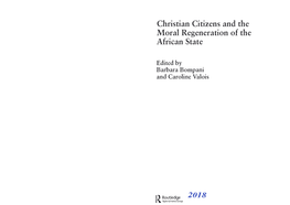 Christian Citizens and the Moral Regeneration of the African State