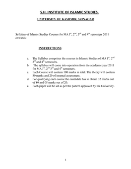 PG Syllabus 2011