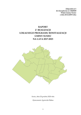 Raport Z Realizacji Lokalnego Programu Rewitalizacji Gminy Susiec Na Lata 2017-2023