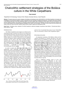 Chalcolithic Settlement Strategies of the Bošáca Culture in the White Carpathians