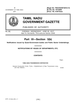 Tamil Nadu Government Gazette