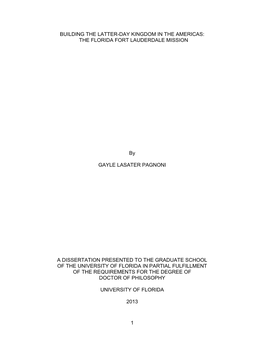 University of Florida Thesis Or Dissertation Formatting