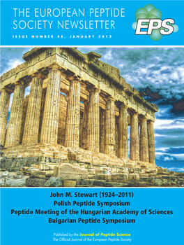 The European Peptide Society Newsletter