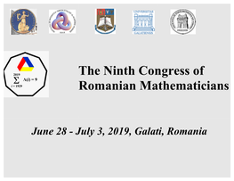 9Th Congress of Romanian Mathematicians