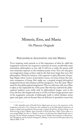 Mimesis, Eros, and Mania on Platonic Originals