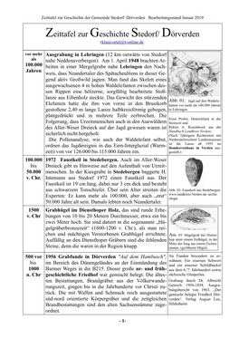 Zeittafel Zur Geschichte Stedorf/ Dörverden (Klaus-Ortel@T-Online.De Vor Mehr Ausgrabung in Lehringen (12 Km Ostwärts Von Stedorf Als Nahe Neddenaverbergen): Am 1