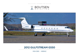 2012 Gulfstream G550