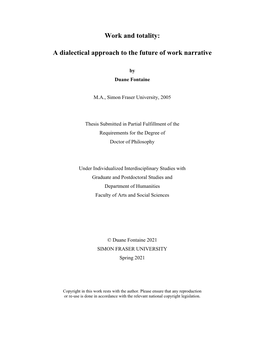 A Dialectical Approach to the Future of Work Narrative