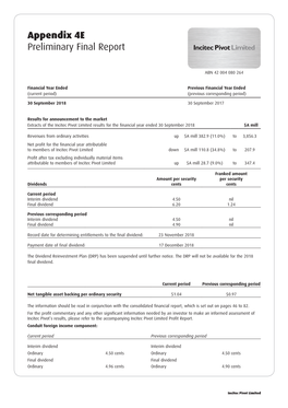 Appendix 4E Preliminary Final Report