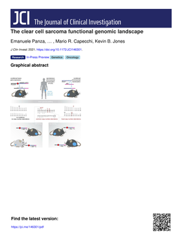 The Clear Cell Sarcoma Functional Genomic Landscape