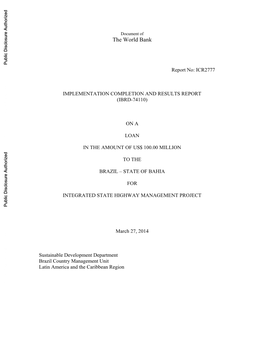 World Bank Document