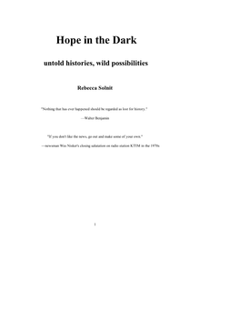 Hope in the Dark