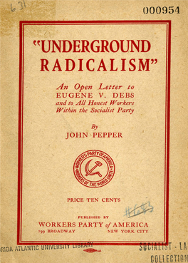 ((Underground Radicalism