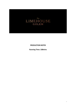 The Limehouse Golem’ by