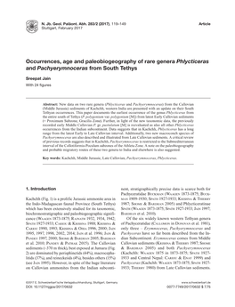 Occurrences, Age and Paleobiogeography of Rare Genera Phlycticeras and Pachyerymnoceras from South Tethys