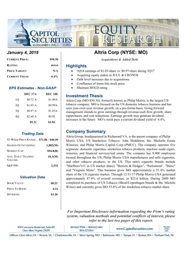 Altria Corp (NYSE: MO)