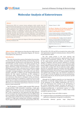 Molecular Analysis of Enteroviruses