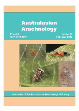 Australasian Arachnology 83.Pdf