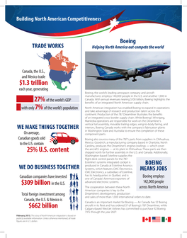 Boeing TRADE WORKS Helping North America Out-Compete the World