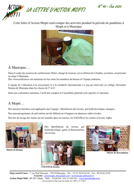 La Lettre D'action Mopti