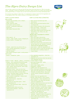 The Alpro Dairy Swaps List