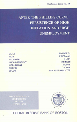 Persistence of High Inflation and High Unemployment