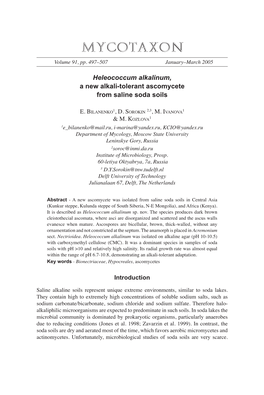 MYCOTAXON Volume 91, Pp