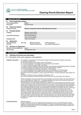 Clearing Permit Decision Report