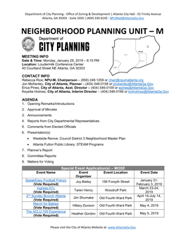 Neighborhood Planning Unit – M